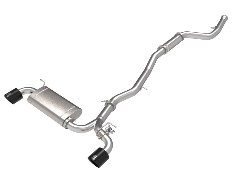 aFe 49-36050-B POWER Takeda 2021 Toyota Supra 2.0L (t) 2.5in-3in 304 SS CB Exhaust w/ Black Tips