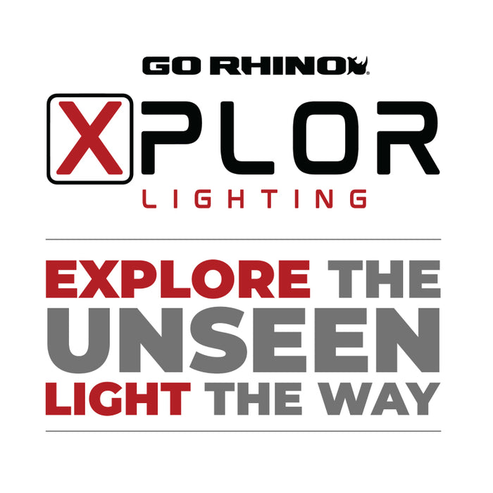 Go Rhino 751003023SBS Xplor Bright Series Rectangle LED Spot Light Kit (Surface/Thread Stud Mnt) 3x2 - Blk (Pair)