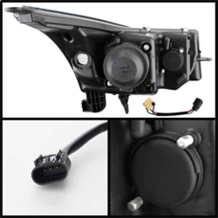 SPYDER 5074164 Spyder Chevy Cruze 11-14 Projector Headlights Light Tube DRL Blk PRO-YD-CCRZ11-LTDRL-BK