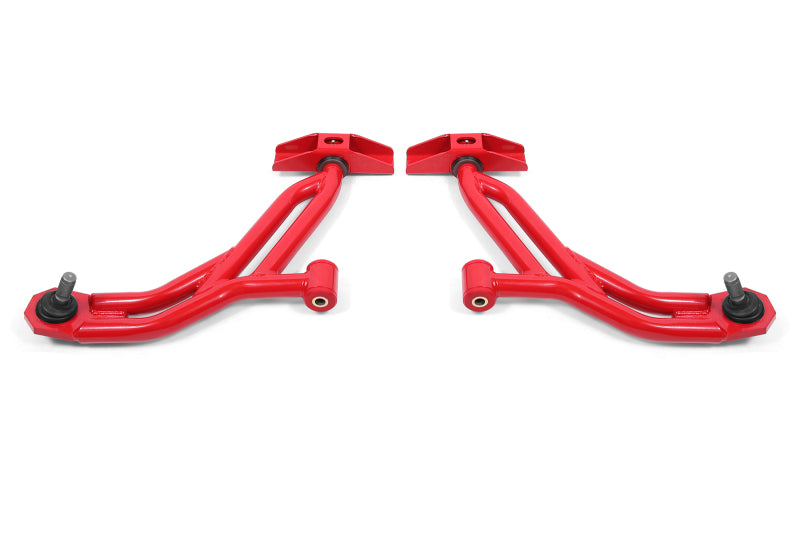 BMR Suspension AA754R BMR 10-14 Ford Mustang / Shelby GT500 Non-Adj. Lower A-Arms (Poly/Delrin) - Red