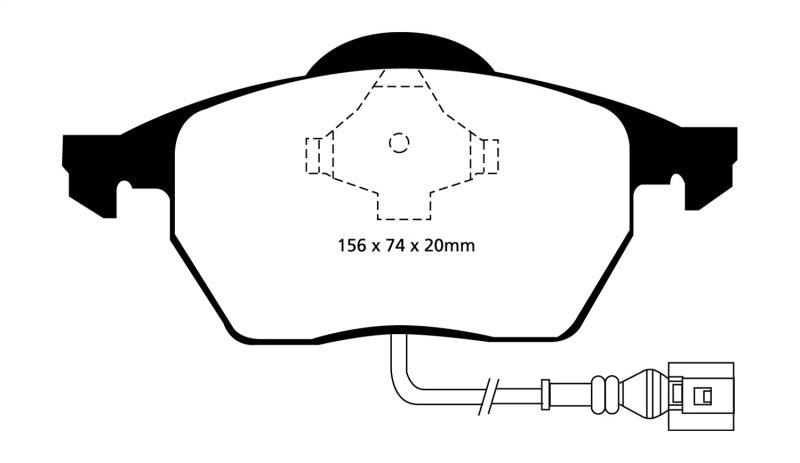 EBC DP31330C 99-06 Audi TT 1.8 Turbo Redstuff Front Brake Pads