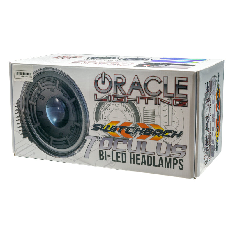 ORACLE Lighting 5876-023 0718 Jeep Wrangler JK Oculus 7in Switchback BiLED Projector Headlights