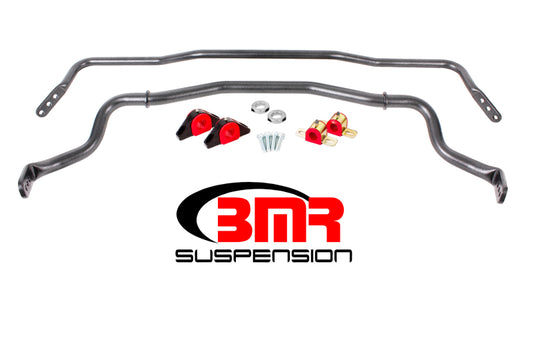 BMR Suspension SB043H BMR 15-17 S550 Mustang Front & Rear Sway Bar Kit w/ Bushings - Black Hammertone