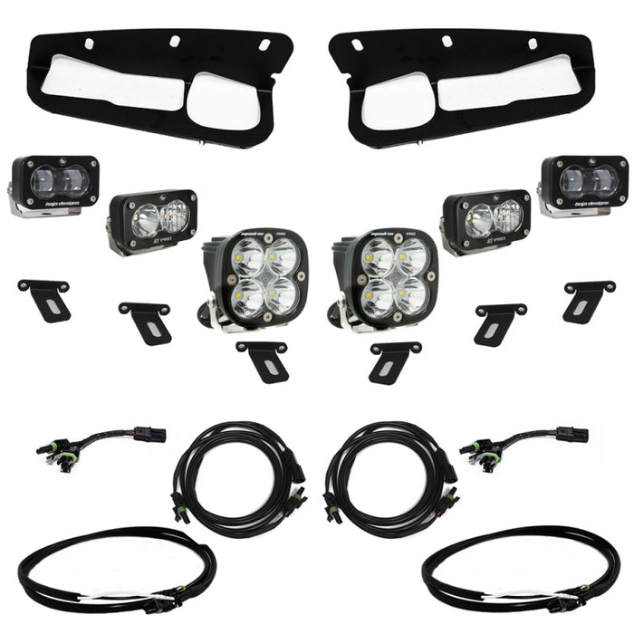 Baja Designs 448175UP 21-22 Ford Bronco w/Steel Bumper S2 SAE Pro Fog Pocket Light Kit w/Upfitter - Clear