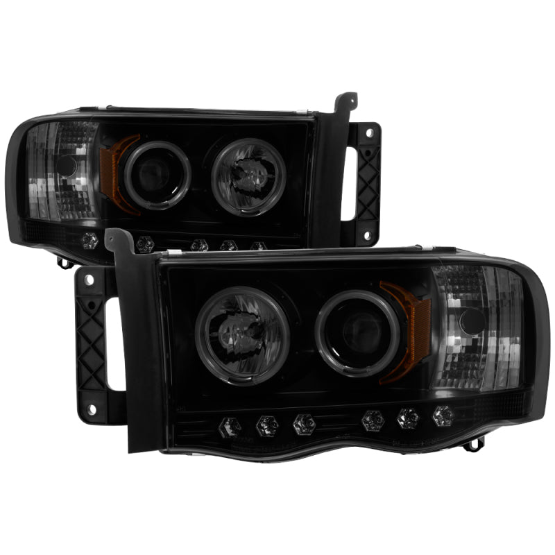 SPYDER 5078797 Spyder Dodge RAM 1500 02-05 03-05 Projector Headlights CCFL Halo LED Blk Smke PRO-YD-DR02-CCFL-BSM