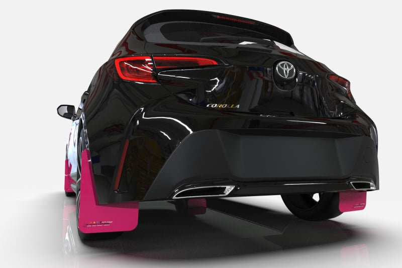Rally Armor MF76-BCE22-PK/BLK 2022 Subaru Outback Wilderness (Does Not Fit Regular Outback) Pink Mud Flap BCE Logo