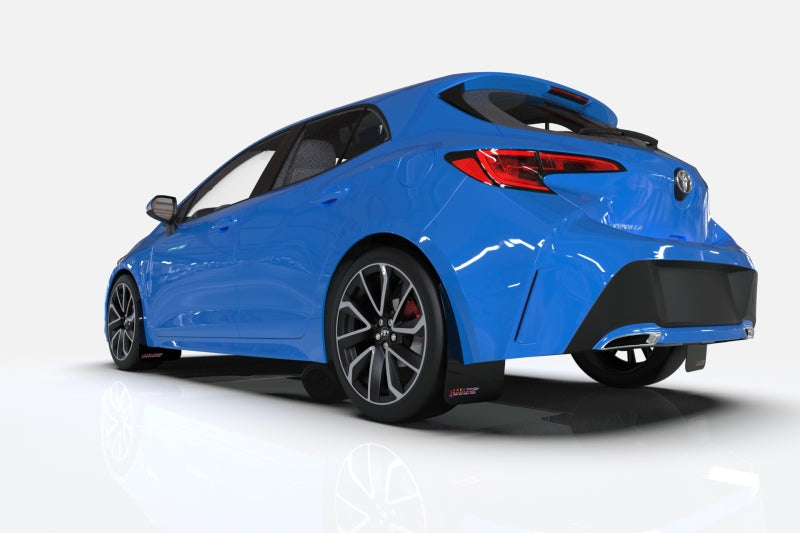 Rally Armor MF1-BCE22-BLK/PK 02-07 Subaru RS/2.5i/WRX/STI (06-07 Wagon Req. Front Flap Mod.) Black Mud Flap BCE Logo
