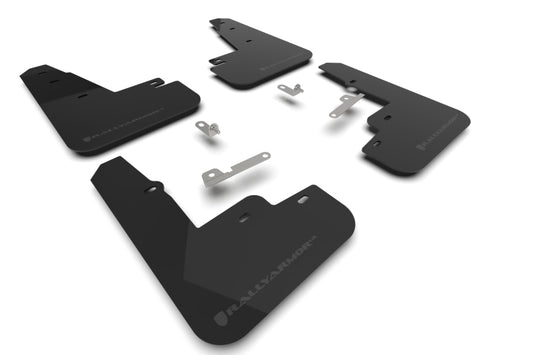 Rally Armor MF96-UR-BLK-DGRY 21-25 Ford Mustang Mach-E/GT/Rally Black UR Mud Flap w/Dark Grey Logo