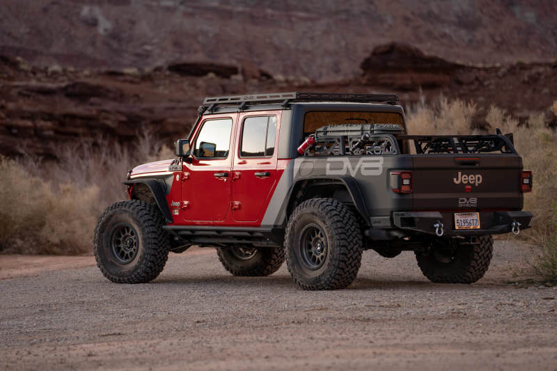 DV8 Offroad RRUN-01 20-22 Jeep Gladiator JT / 05-21 Toyota Tacoma Overland Bed Rack - 2pc. Adjustable