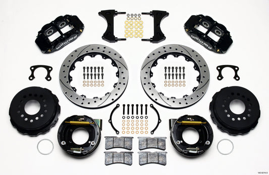 Wilwood 140-9219-D Narrow Superlite 4R Rear P-Brk Kit 12.88in Drilled Big Ford New Style 2.50in Offset