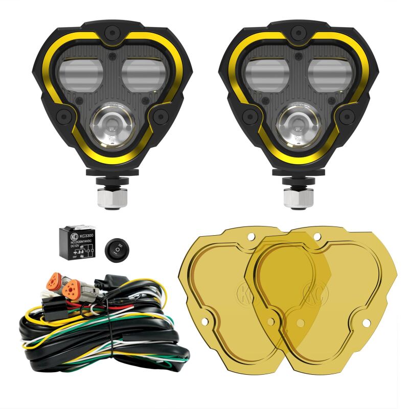 KC HiLiTES 284 FLEX ERA 3 Dual Mode SAE Fog Lights - 2-Light Master Kit