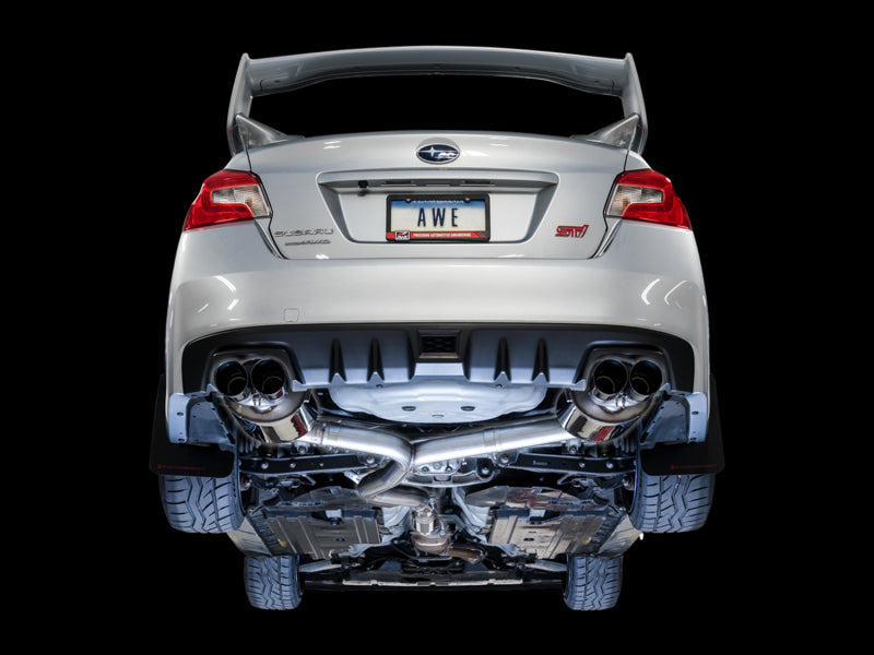 AWE Tuning 3015-43108 Subaru STI VA / WRX GV / STI GV Sedan Touring Edition Exhaust - Diamond Black Tip (102mm)