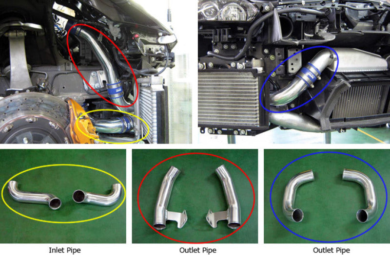 HKS 13002-AN003 09-10 Nissan GT-R Intercooler Pipe Kit (2 inlet/4 outlet)
