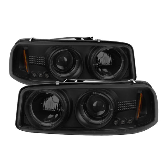 SPYDER 5078292 Spyder GMC Sierra 1500/2500 99-06 Projector Headlights LED Halo LED Blk Smke PRO-YD-CDE00-HL-BSM