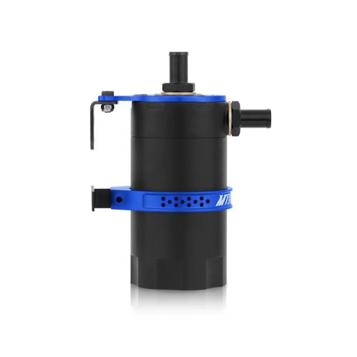 Mishimoto MMBCC-UNI-BL Universal Baffled Oil Catch Can - Blue