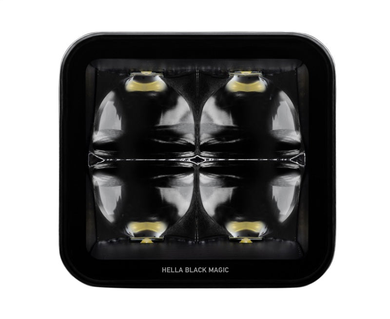 Hella 358176821 Universal Black Magic 3.2in L.E.D. Cube Kit - Spot Beam