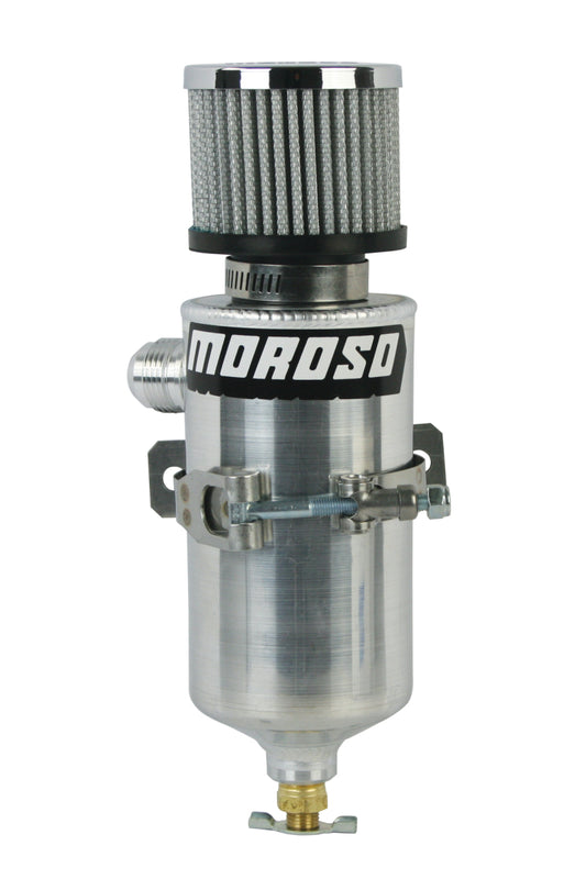 Moroso 85465 Breather Tank/Catch Can -12An Male Fitting - Aluminum