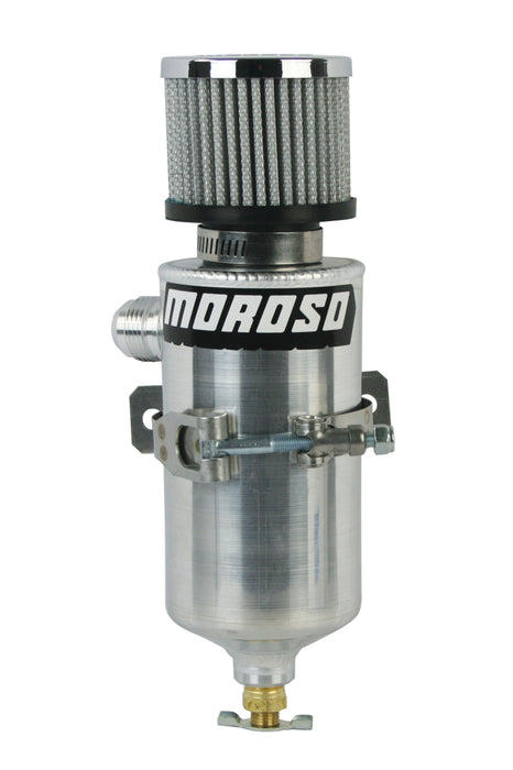 Moroso 85465 Breather Tank/Catch Can -12An Male Fitting - Aluminum