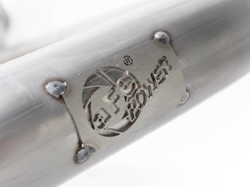 aFe 48-46208 Power Twisted Steel Y-Pipe Stainless Steel 2.5in 12-14 Jeep Wrangler V6 3.6L