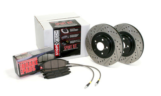 Stoptech 978.33010F Sport Axle Pack, Drilled & Slotted, Front
