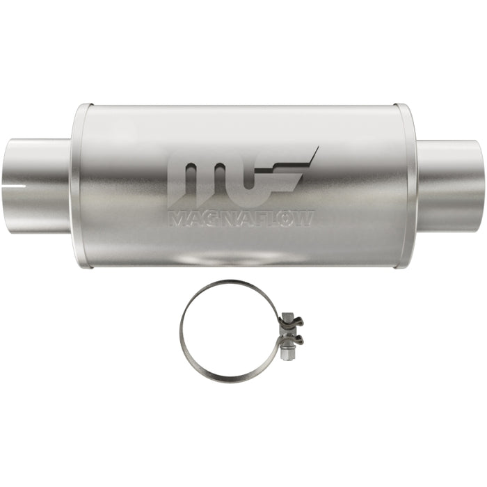 Magnaflow 12775 MagnaFlow Muffler Mag DSL SS 7x7x14 4in Inlet 4in Outlet