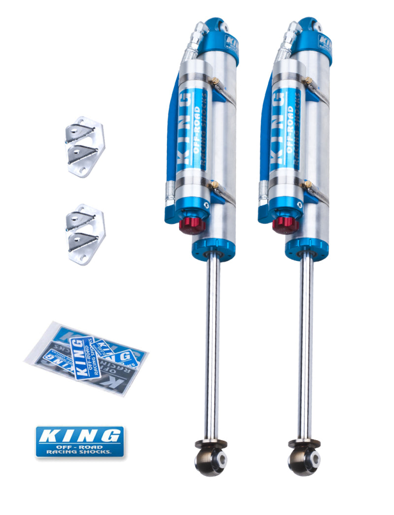 King Shocks 25001-224A 07-18 Jeep Wrangler JK Rear 2.5 Dia Piggy Hose Res Shocks 3-5in Lift w/Adjuster (Pair)
