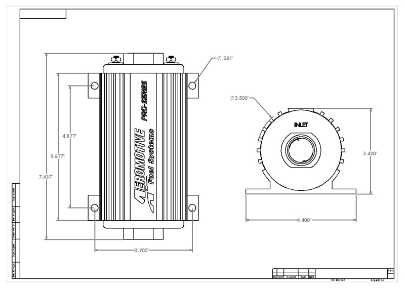 Aeromotive 11102 AER External Fuel Pumps