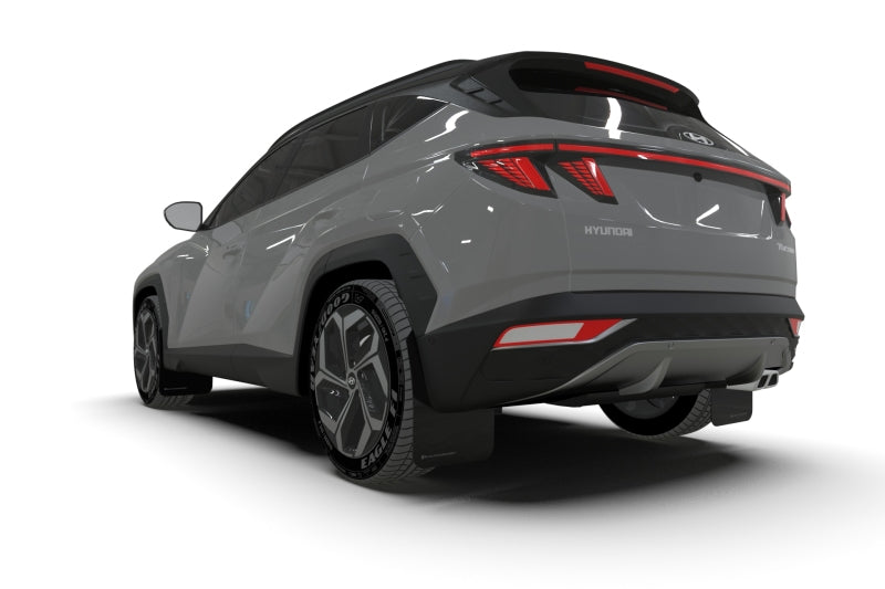 Rally Armor MF75-UR-BLK-MBK 22-24 Hyundai Tucson Black UR Mud Flap - Metallic Black Logo
