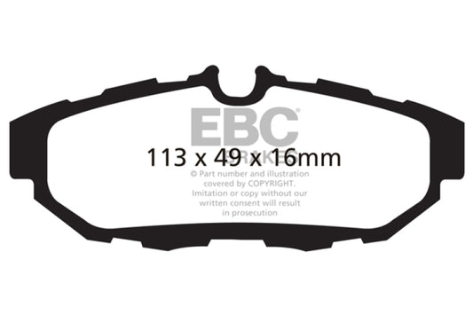 EBC DP41870R 10-14 Ford Mustang 3.7 Yellowstuff Rear Brake Pads