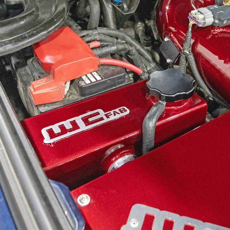 Wehrli WCF100647-RED 11-16 Chevrolet 6.6L LML Duramax OEM Placement Coolant Tank Kit - WCFab Red