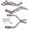 BBK 16422 11-14 Ford Mustang V6 1-3/4 Long Tube Headers w/High Flow Catted X-Pipe (Silver Ceramic)