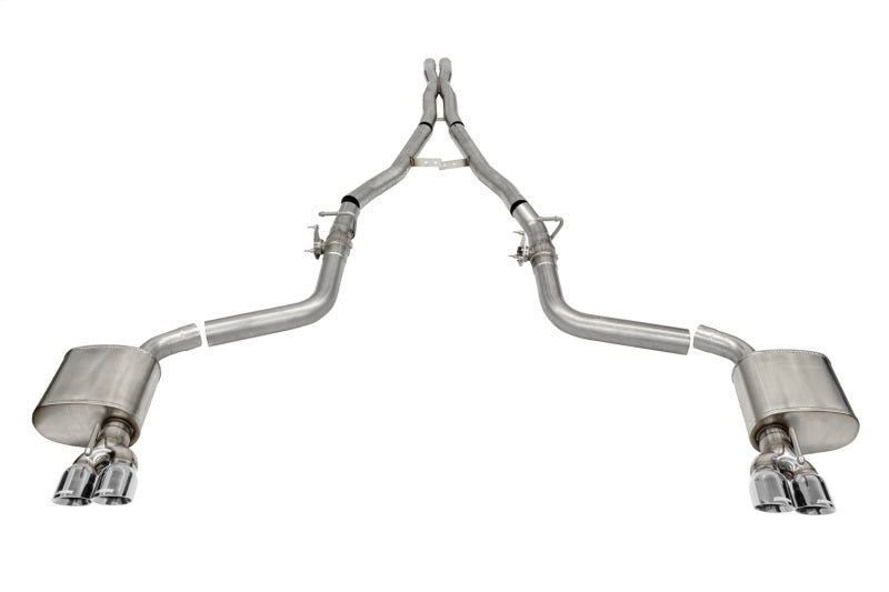 CORSA Performance 21070 Corsa 15-23 Challenger SRT/Hellcat/Demon/Redeye 2.75in Valved CB DR Exit w/ Twin 3.5in Pol Pro Tips