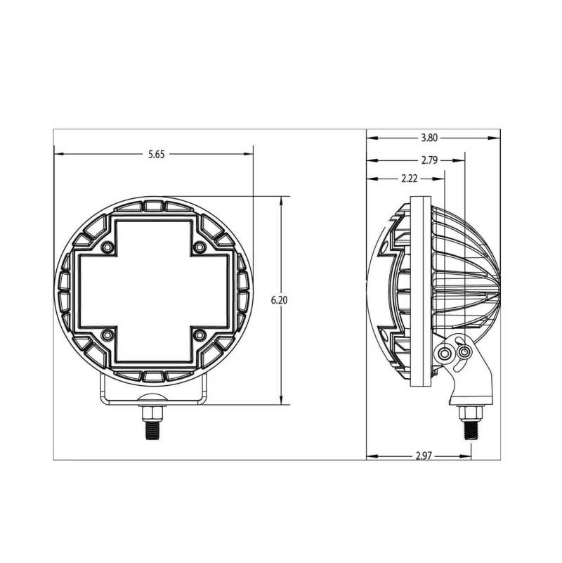 ARB TM512 Nacho 5.75in Offroad TM5 Combo White LED Light Set