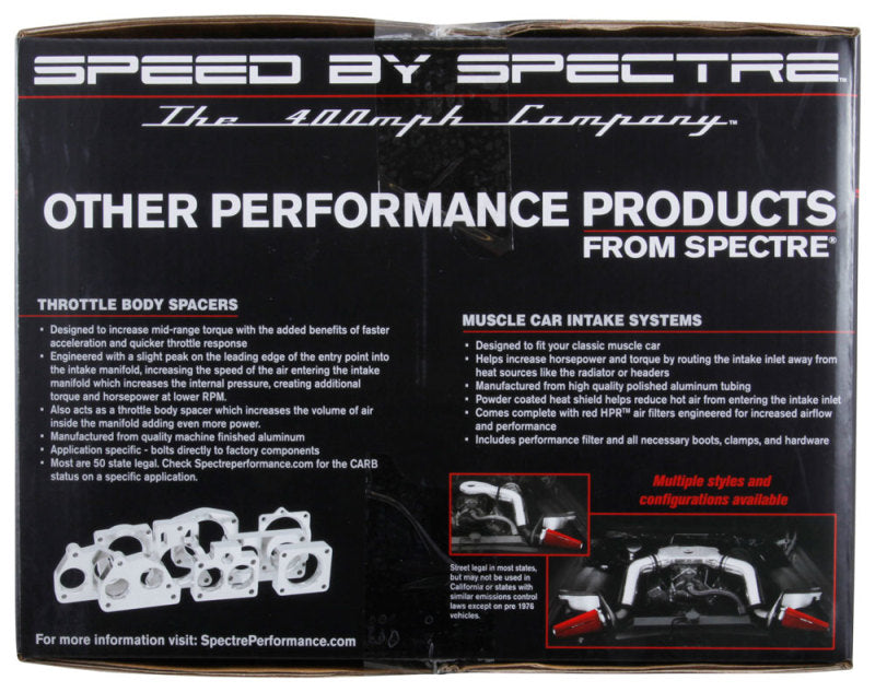 Spectre 9089 2018 Jeep Wrangler V6-3.6L F/I Air Intake Kit - Polished w/Red Filter