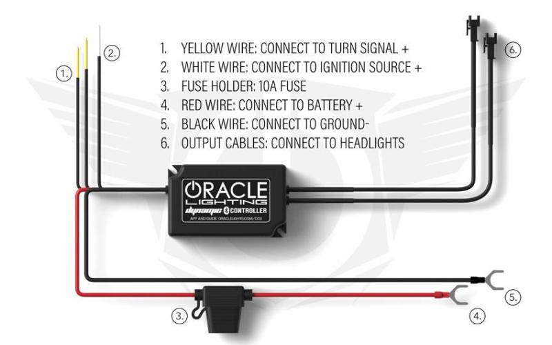 ORACLE Lighting 1446-332 Oracle 18-21 Ford Mustang Dynamic DRL w/ Halo Kit & Sequential Turn Signal - ColorSHIFT SEE WARRANTY