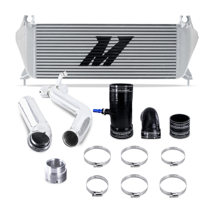 Mishimoto MMINT-RGR-19KSLP 19+ Ford Ranger 2.3L EcoBoost Intercooler Kit - Silver + Polished Pipes