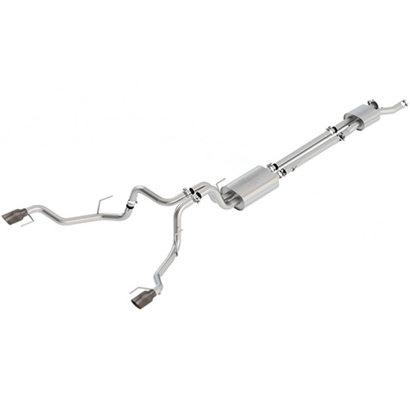Ford Racing M-5200-F15RSCF 2017 F150 Raptor 3.5L Sport Cat-Back Exhaust System Dual Rear Exit w/ Carbon Fiber Tips
