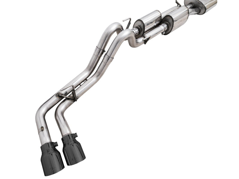 AWE Tuning 3015-33826 AWE 16-22 Toyota Tacoma 0FG Catback Exhaust w/ BashGuard - Dual Diamond Black Tips