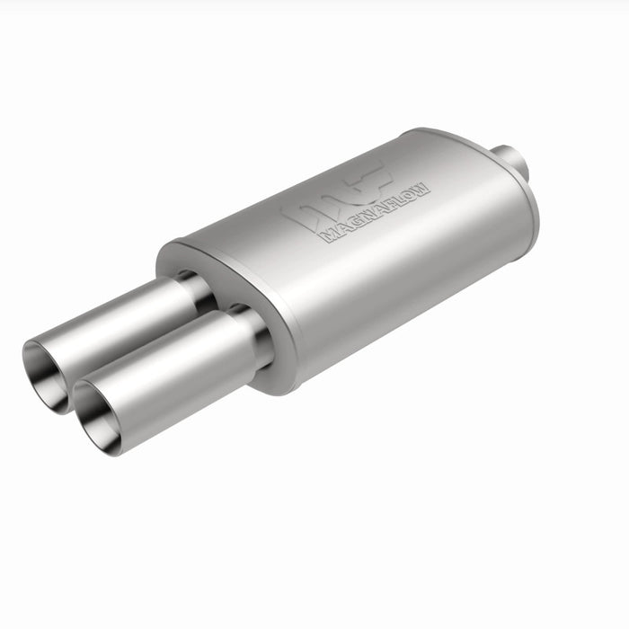 Magnaflow Perf Exhaust MAG14815 Stainless Muffler 2.25in In / Dual 3in Tips Out
