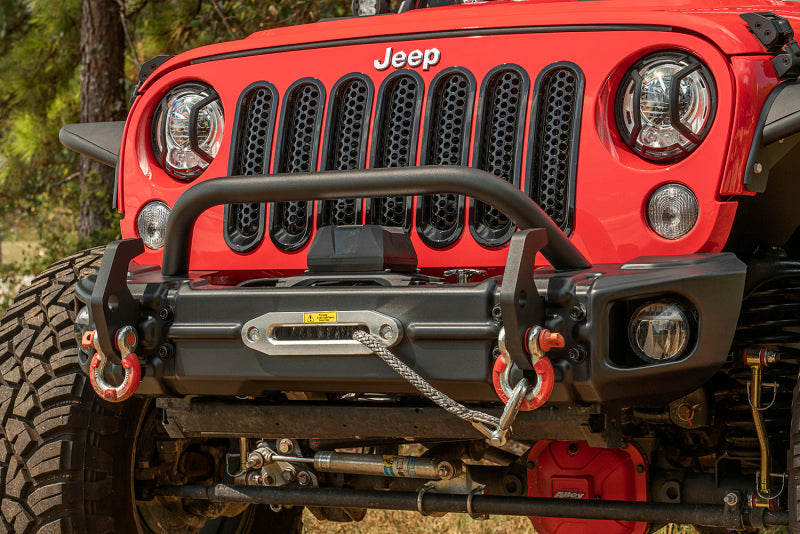 Rugged Ridge 11549.14 Arcus Front Bumper Tube Overrider Black JK