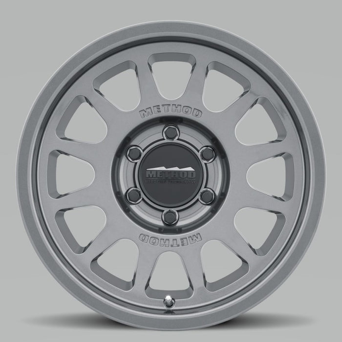 Method Wheels MR70378516800 Method MR703 17x8.5 0mm Offset 6x135 87mm CB Gloss Titanium Wheel