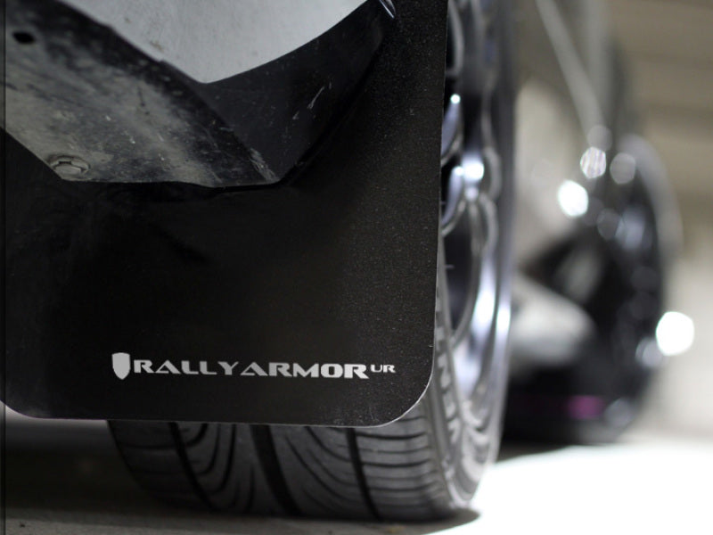 Rally Armor MF22-UR-BLK/WH 12-16 Subaru Impreza 4D/5D Black UR Mud Flap w/White Logo