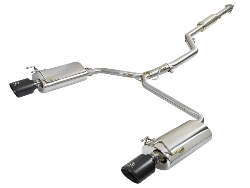 aFe 49-36605-B Takeda Exhaust 304SS Dual Cat-Back w/ Black Tips 13-17 Honda Accord LX/EX/EX-L Sedan L4 2.4L