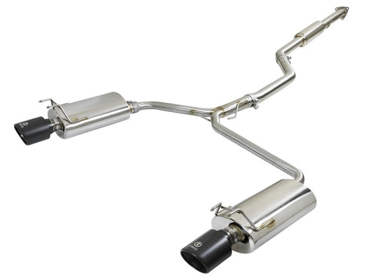 aFe 49-36605-B Takeda Exhaust 304SS Dual Cat-Back w/ Black Tips 13-17 Honda Accord LX/EX/EX-L Sedan L4 2.4L