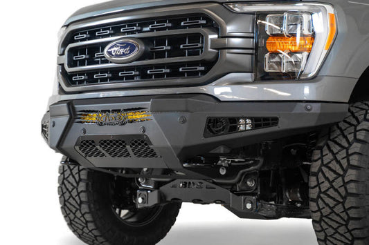 Addictive Desert Designs F197431040103 2021 Ford F-150 HoneyBadger Front Bumper w/ Top Hoop
