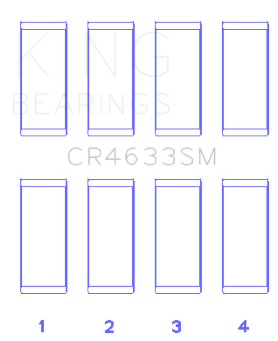 King Engine Bearings CR4633SM0.3 07-12 Mini Cooper N14B16C (Size +.3mm Undersize) Connecting Rod Bearing Set