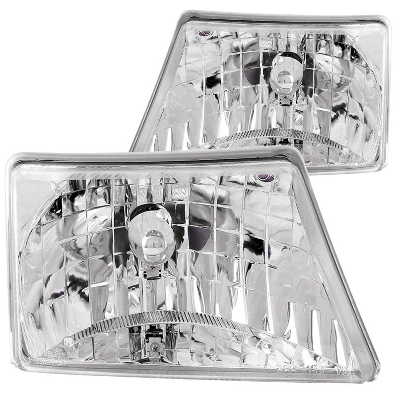 ANZO 111037 1998-2000 Ford Ranger Crystal Headlights Chrome