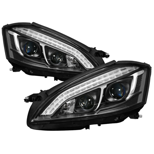 SPYDER 5083890 Spyder Mercedes W221 S CLASS 07-09 Headlights - HID Model Only - Black PRO-YD-MBW22107-HID-DRL-BK