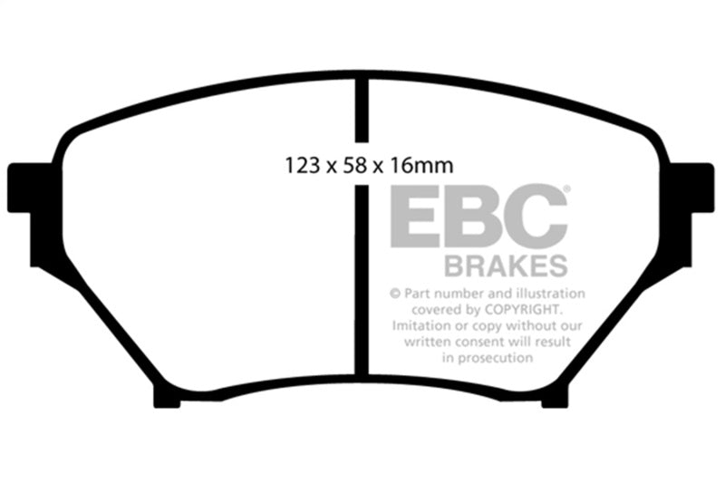 EBC DP41452R 01-03 Mazda Miata MX5 1.8 (Sports Suspension) Yellowstuff Front Brake Pads