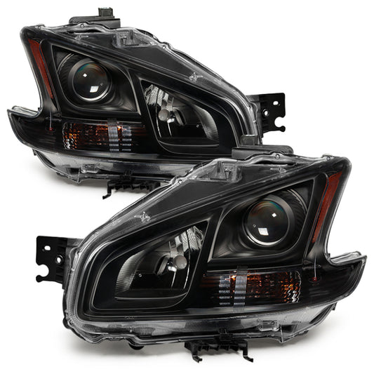 SPYDER 9035494 xTune 09-14 Nissan Maxima Halogen ONLY (No HID) OEM Style Headlights - Black HD-JH-NM09-AM-BK